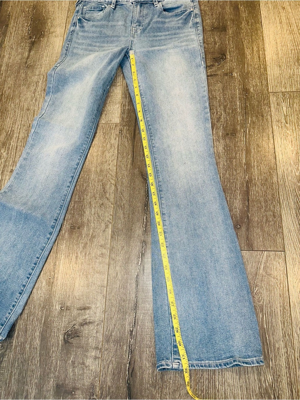 True Religion Women's Becca Midrise Light Blue Rhinestone Pocket Bootcut Jeans